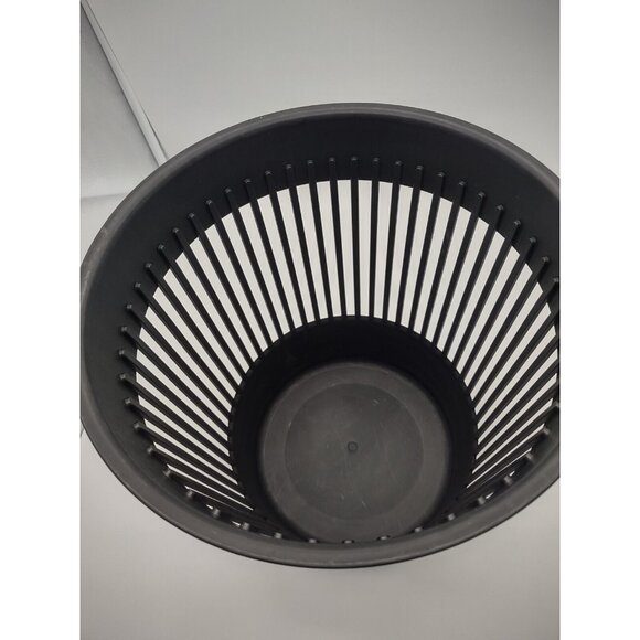 Vintage 1970s 80s Heller Canada 12" Black Trash Can Storage Bin, MCM Mid Century - Picture 8 of 16